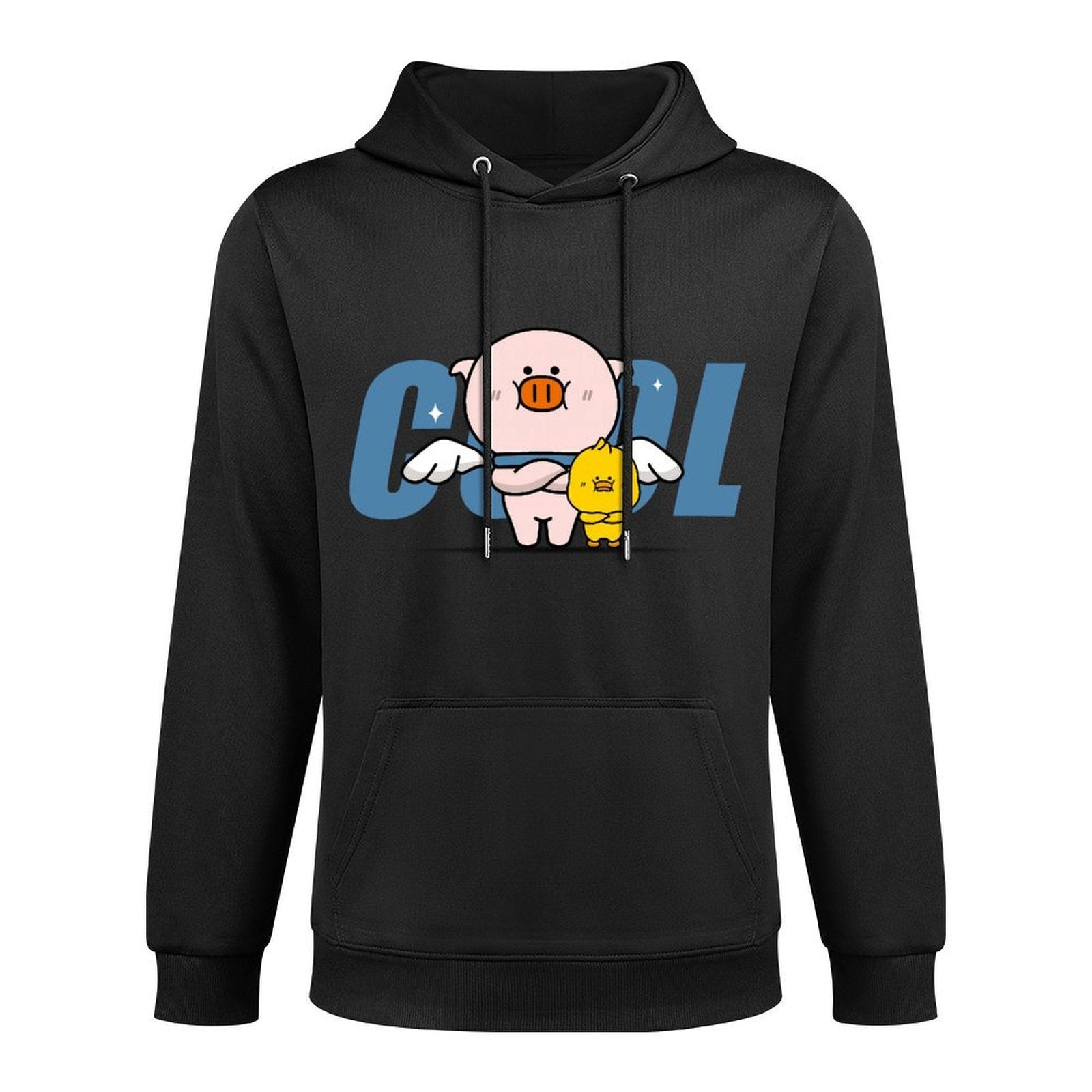 Relaxed Eco-Conscious Front Graphic Hoodies